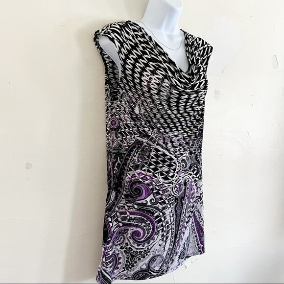 WHITE HOUSE BLACK MARKET Sleeveless Drape Neck Sheath Mini Dress, S - Picture 5 of 10